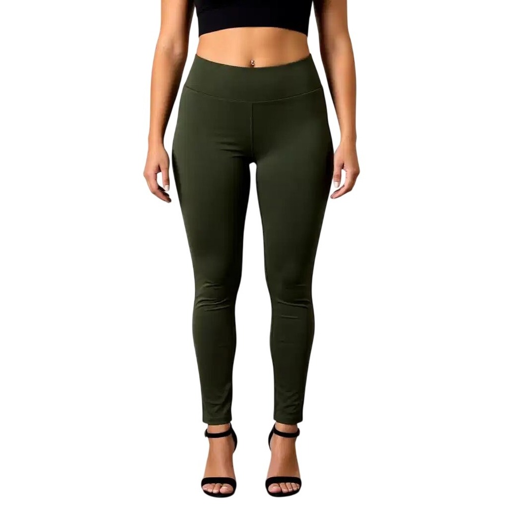 Gibson Latimer Womens High Waist Leggings Olive Green Stretch Pants Size S NEW
